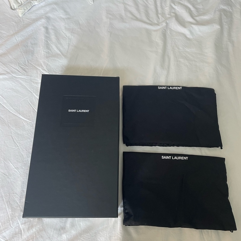Saint Laurent Black Dust Bags and Box Set